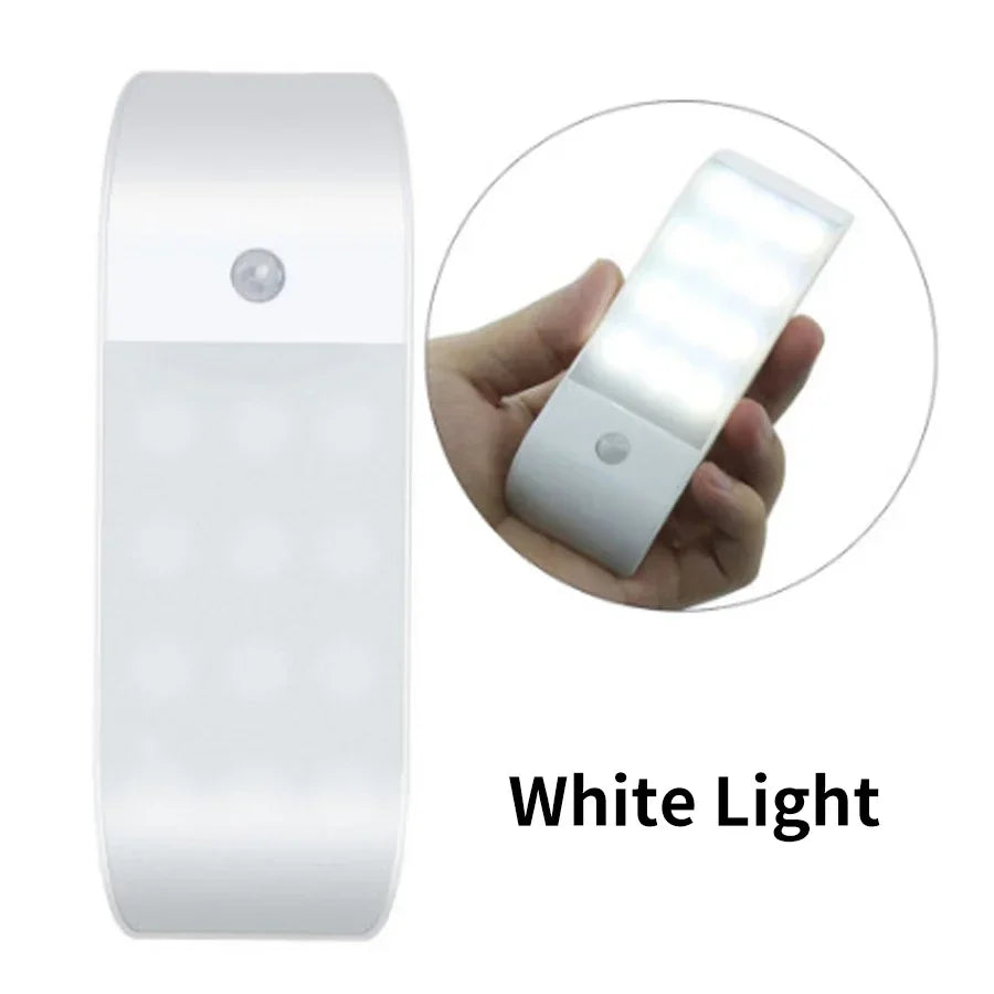 Motion Sensor LED Night Light USB Rechargeable Wall Light For Cabinet Closet Aisle Staircase Bedside Bedroom Night Lights