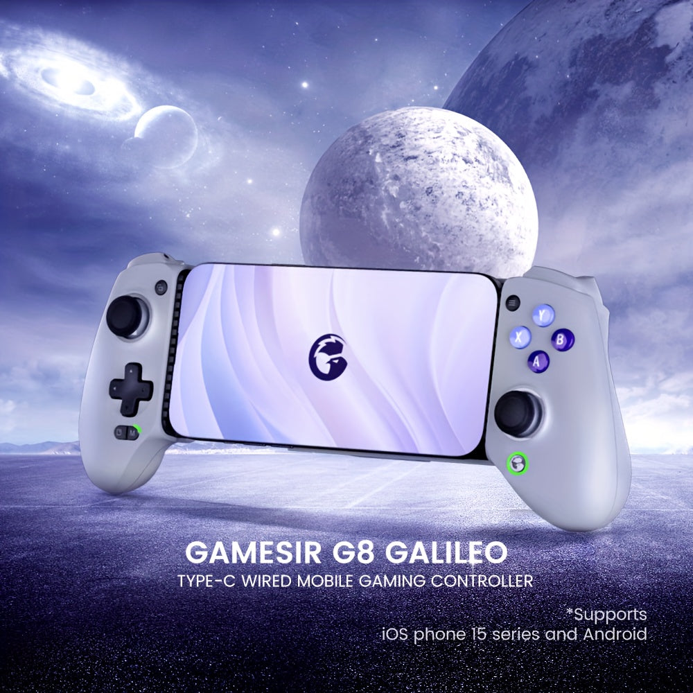 15 Series GameSir G8 Galileo Type-C Mobile Gaming Controller - Advanced Plug and Play Gamepad with Hall Effect Joysticks, Hall Trigger, 3.5mm Audio Jack and USB-C Connectivity for Seamless Android and iPhone Gaming Experience