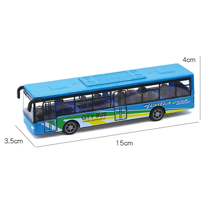 Alloy Car 15Cm Bus Model Diecast Double-Decker Pull Back Vehicle Children's Toy Car Bus Toy Car for Boys Girls Birthday Gifts