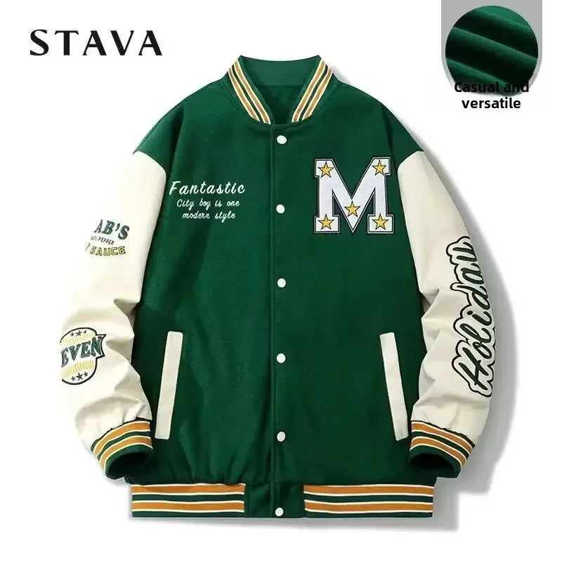 Couples Baseball Jacket Outerwear Men's Casual Style Spring Autumn Winter New Trendy Loose Fit Chinese Brand Male Topwear