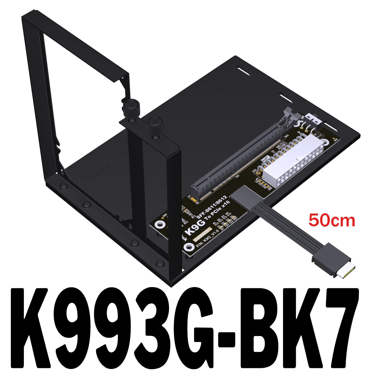 ADT New K9G OCuLink to PCI Express X16 Graphics Card GPU Dock PCIe 5.0 X4 128Gbps EGPU ATX Power Bracket M.2 SFF-8612 & SFF-8611