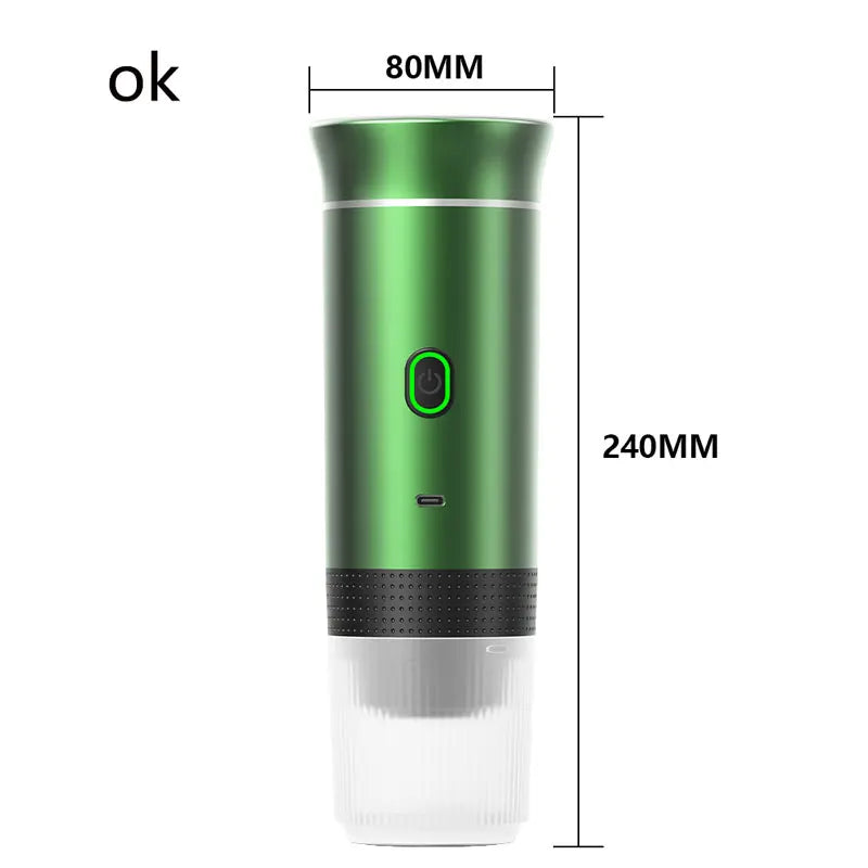ماكينة قهوة محمولة تعمل بالكبسولات، ماكينة قهوة إيطالية مركزة تعمل بالكهرباء، صغيرة الحجم، لاسلكية، بمضخة تسخين، تعمل بالضغط.