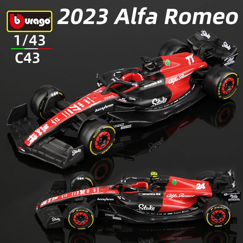 Bburago 1:43 2023 F1 Modell Regelmäßige Version Alfa Romeo C43 Auto Dekoration Valtteri Bottas Legierung Formel Racing Druckguss Spielzeug