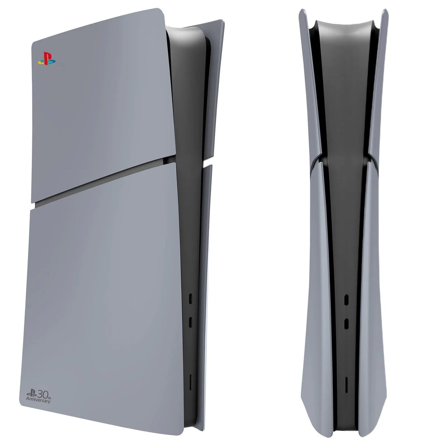Limited Edition Grey Custom Replacement Faceplates with Logo Skin &30th Anniversary Sticker ABS Cover Shell For PS5 Slim Console