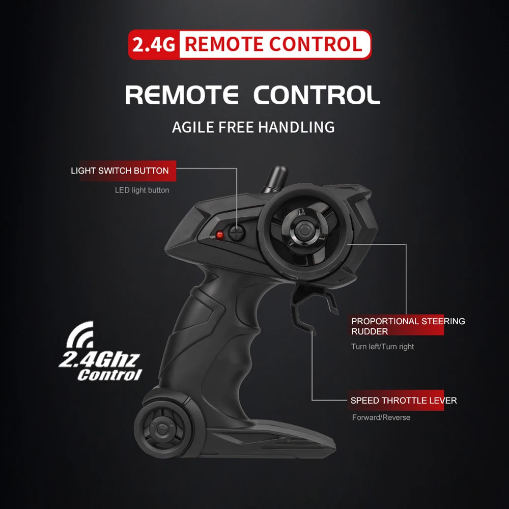 سيارة تحكم عن بعد جديدة بمقياس 1:16، دفع ثنائي، مزودة بإضاءة LED، تعمل بتردد 2.4 جيجاهرتز، سرعة عالية تصل إلى 20 كم/ساعة، مناسبة للطرق الوعرة والتسلق، هدية مثالية للأولاد والبنات والأطفال.
