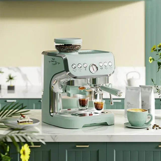 Factory Price Wholesale Semi Auto Cappuccino and Espresso Coffee Machines Makers with Grinder Accessories
