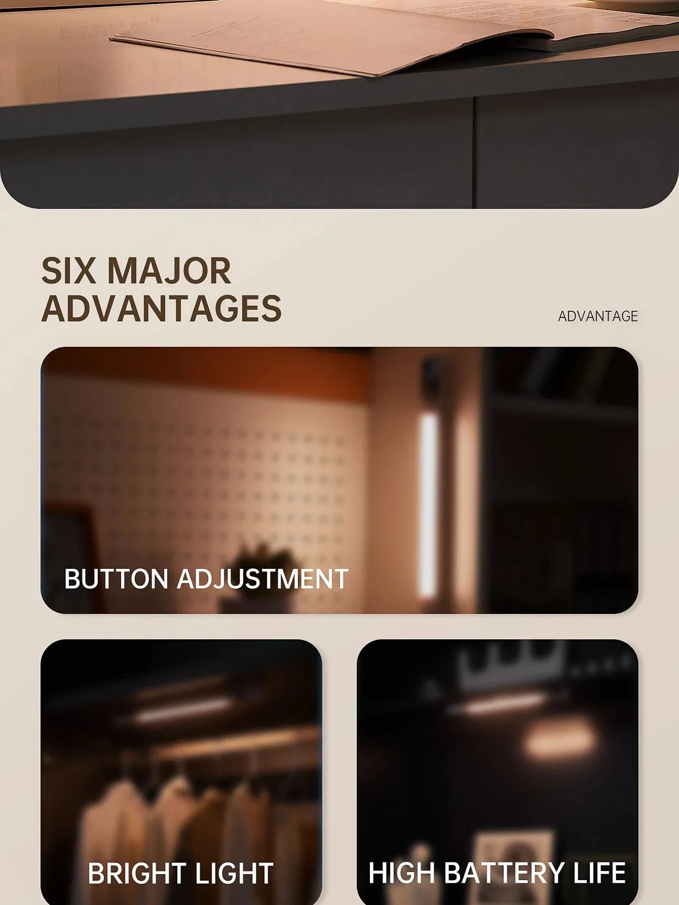 Motion Sensor Light LED Digital Display Night Light Desk Lamp USB Rechargeable Cabinet Lights For Kitchen Bedroom Wardrobe Light