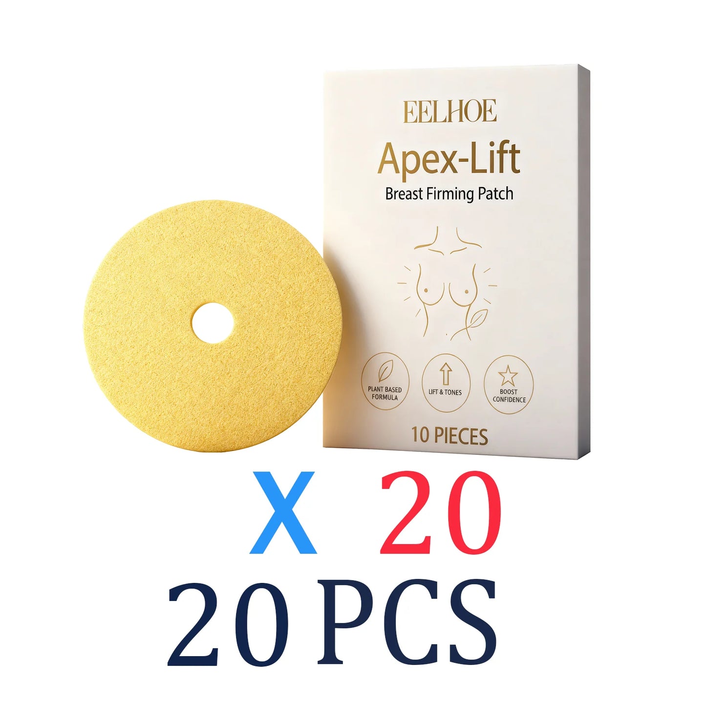 10 Pcs Breast Lifting Patch Firming & Shaping Skin Care Hydrolyzed Collagen Infused Invisible & Comfortable Wear for Women