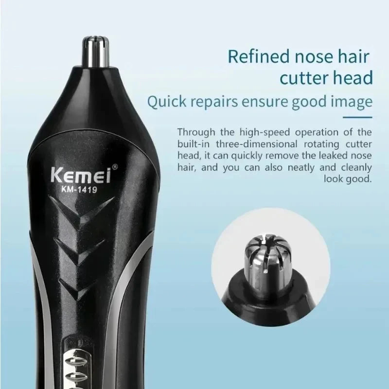 Kemei KM-1419 Rechargeable Electric Hair Clipper Men'S Household Shaver hair trimmer and nose trimmer 3 in 1