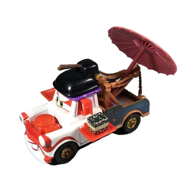 Disney Pixar Cars Mater Series Special Edition Japanese Geisha Flower Face Metal Diecast Model Cars Children's christmas Gift