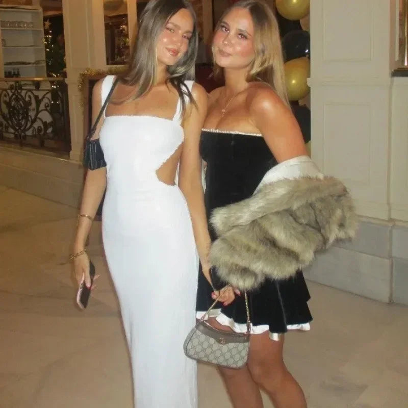 Women's Dresses Fashion Summer Suspender Backless Glitter Long Dress for Women