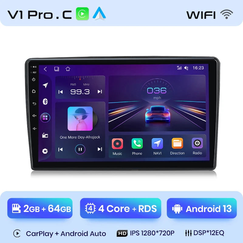 Junsun V1 Plus Car Radio For Citroen C5 2008 - 2017 wireless CarPlay Android Auto car intelligent systems No 2 din 2din DVD