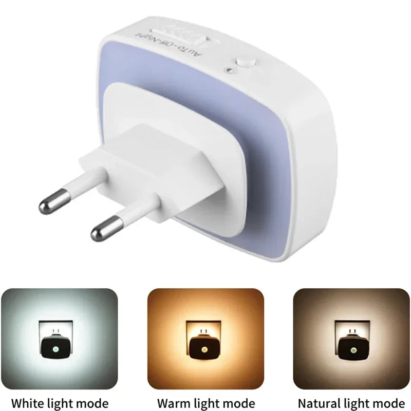 Motion Sensor Led Night Light EU US Plug Infrared Smart Sensor Wall Lamp Bedroom Toilet Hallway Kitchen Kid Nightlight 220V 110V