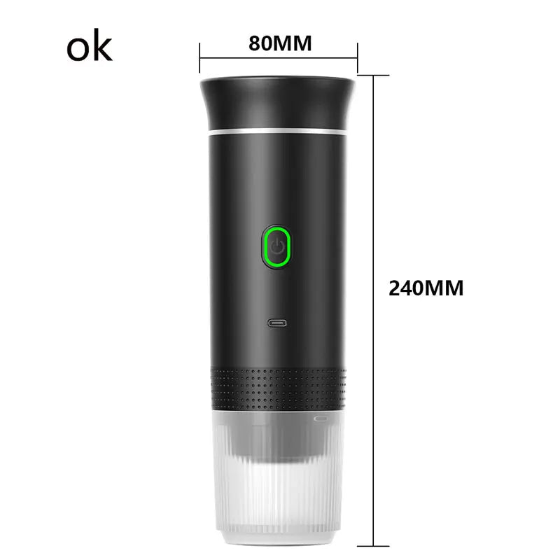 ماكينة قهوة محمولة تعمل بالكبسولات، ماكينة قهوة إيطالية مركزة تعمل بالكهرباء، صغيرة الحجم، لاسلكية، بمضخة تسخين، تعمل بالضغط.