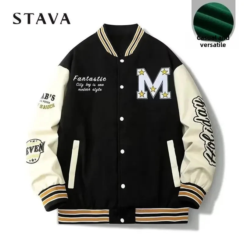 Couples Baseball Jacket Outerwear Men's Casual Style Spring Autumn Winter New Trendy Loose Fit Chinese Brand Male Topwear