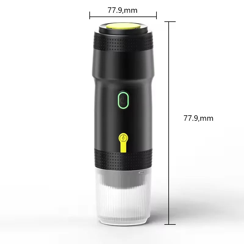 Electric Portable Coffee Machine Portable Italian Espresso Machine for Car & Home 3-in-1 Capsule Powder Travel Coffee Maker