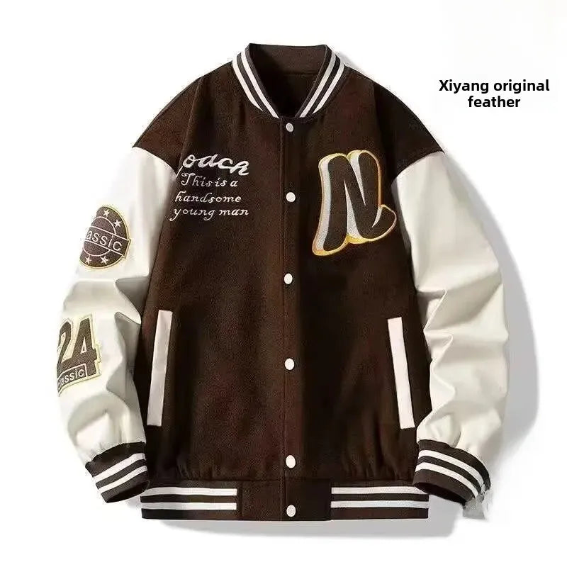 Couples Baseball Jacket Outerwear Men's Casual Style Spring Autumn Winter New Trendy Loose Fit Chinese Brand Male Topwear