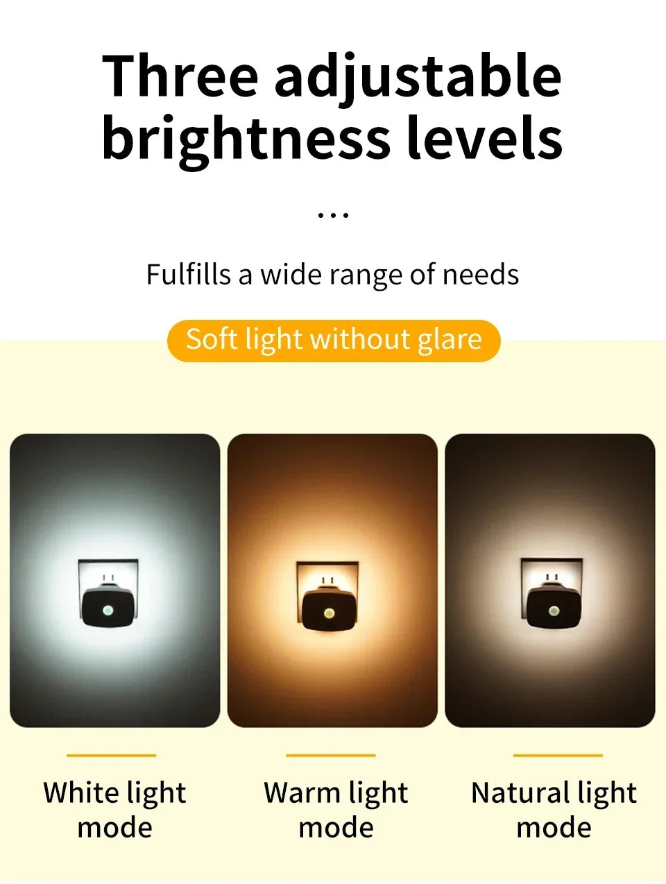 Motion Sensor Led Night Light EU US Plug Infrared Smart Sensor Wall Lamp Bedroom Toilet Hallway Kitchen Kid Nightlight 220V 110V