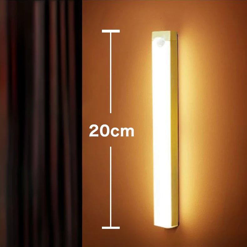 Motion Sensor Light Night LED Lamp USB Battery Wall For Home House Room Bedroom Kitchen Wireless Decor Indoor Bathroom