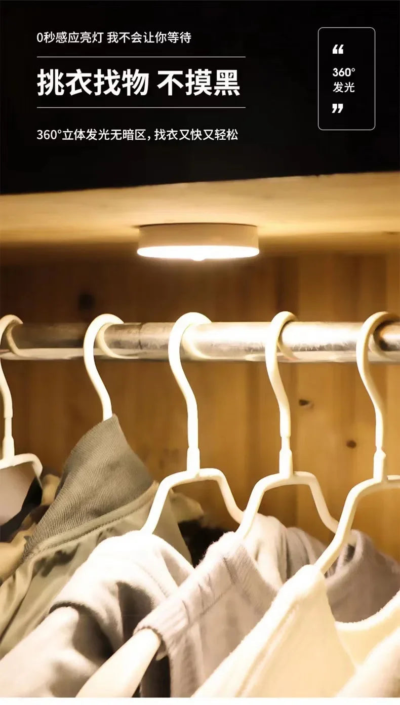 Motion Sensor LED Night Light USB Rechargeable Night Lamp For Kitchen Cabinet Wardrobe Lamp Staircase Wireless Closet Light