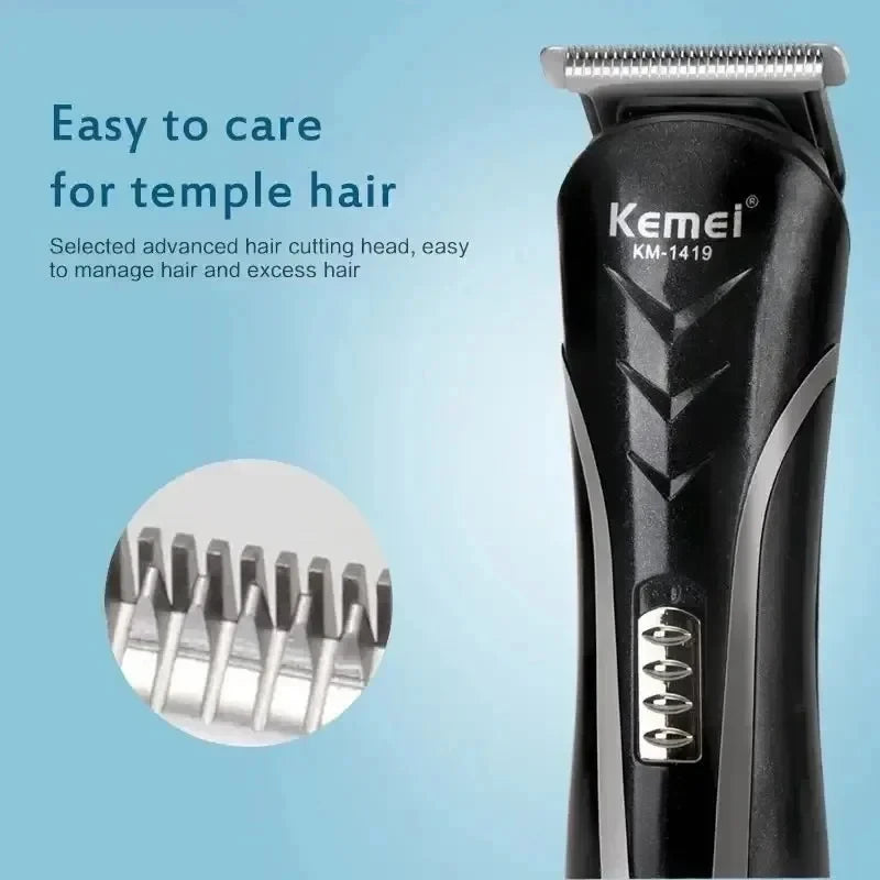 Kemei KM-1419 Rechargeable Electric Hair Clipper Men'S Household Shaver hair trimmer and nose trimmer 3 in 1