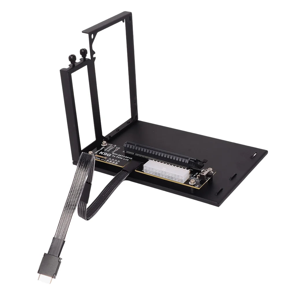 ADT New K9G OCuLink to PCI Express X16 Graphics Card GPU Dock PCIe 5.0 X4 128Gbps EGPU ATX Power Bracket M.2 SFF-8612 & SFF-8611