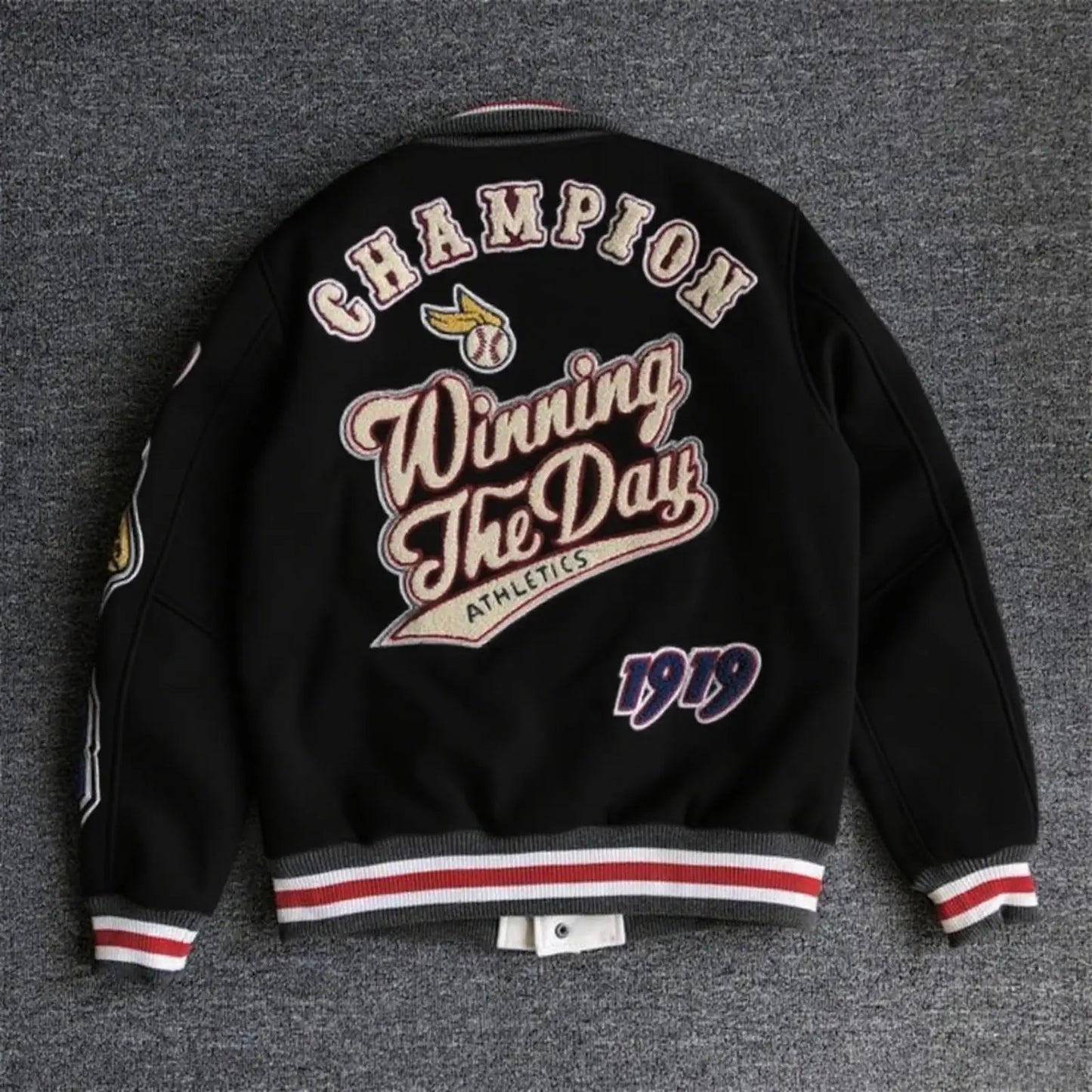 American Retro Letter Embroidery Baseball Jacket Men's Fashion Brand Loose Jacket Motorcycle Harajuku Hip-Hop Coat