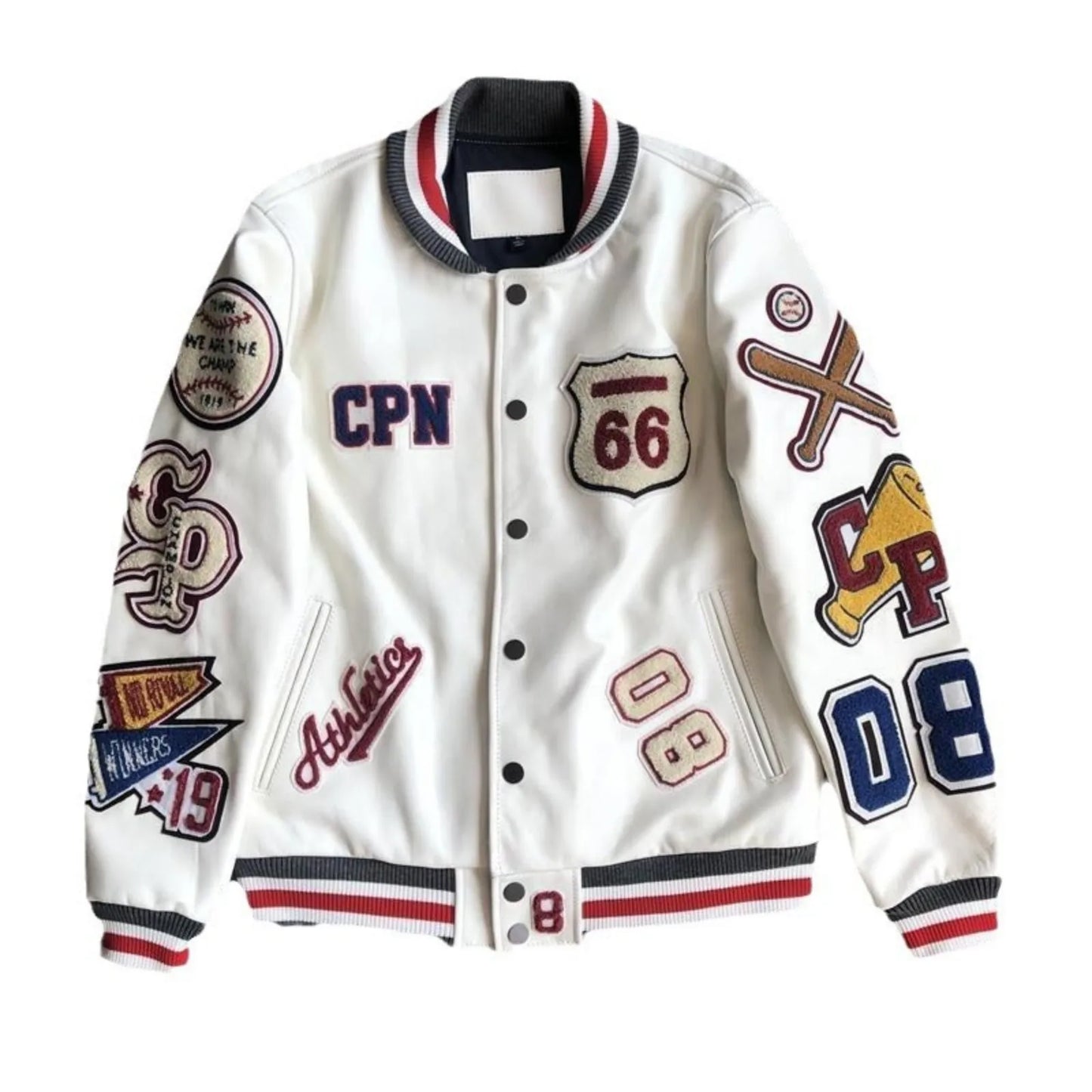 American Retro Letter Embroidery Baseball Jacket Men's Fashion Brand Loose Jacket Motorcycle Harajuku Hip-Hop Coat