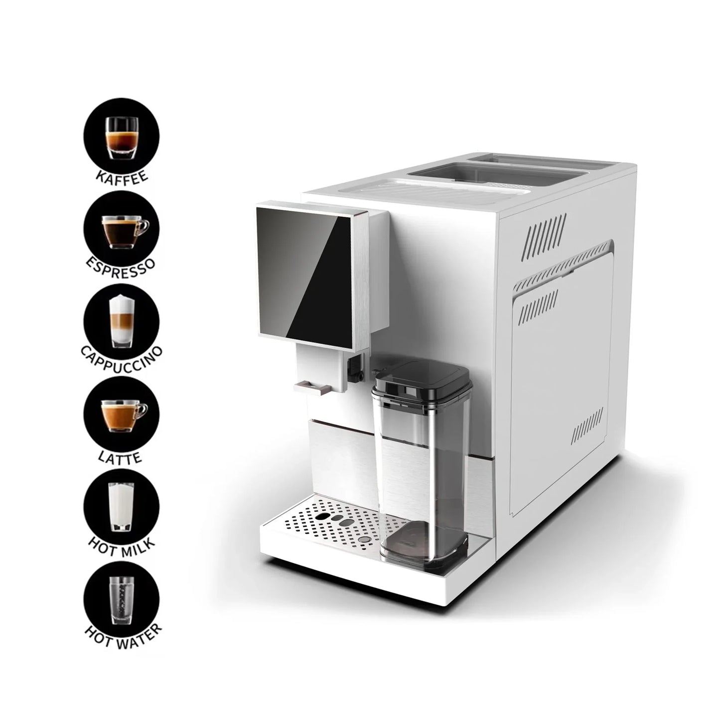 Vollautomatische Kaffeemaschine Fully Automatic Cafetera De Expreso 5.85" Touch Screen Cafetera Coffe Espresso Coffee Machine