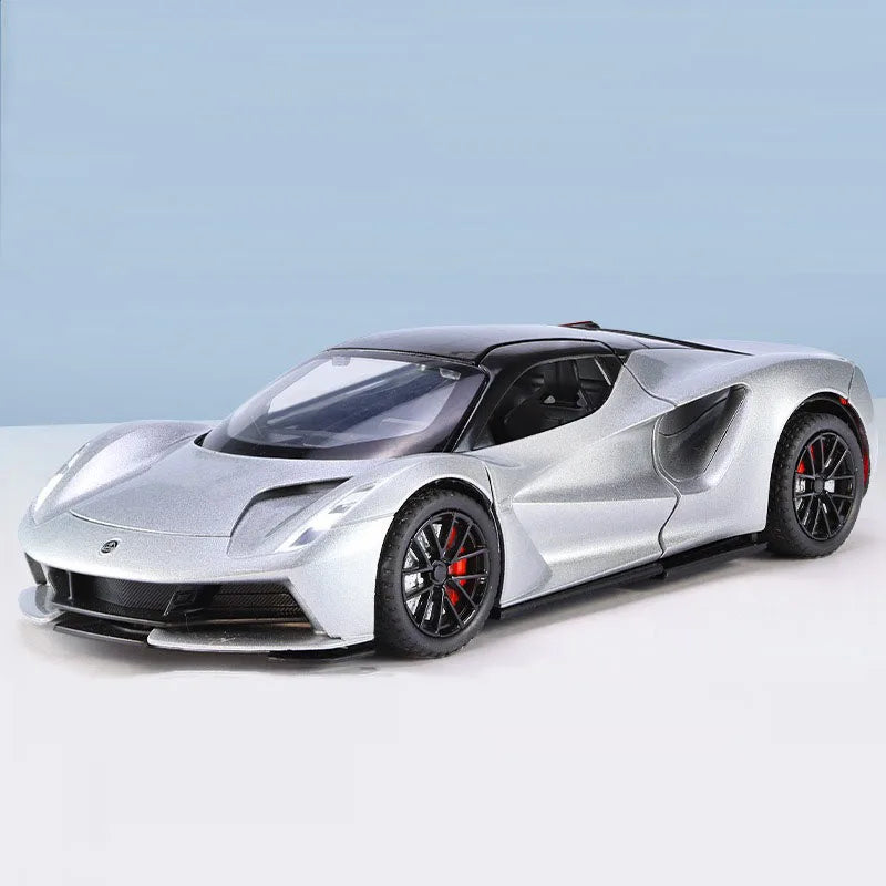 1/24 Lotus Evija Alloy Model Cars Toys Simulation Doors Opened Sports Car with Light and Sound Vehicle for Children Boys Gifts