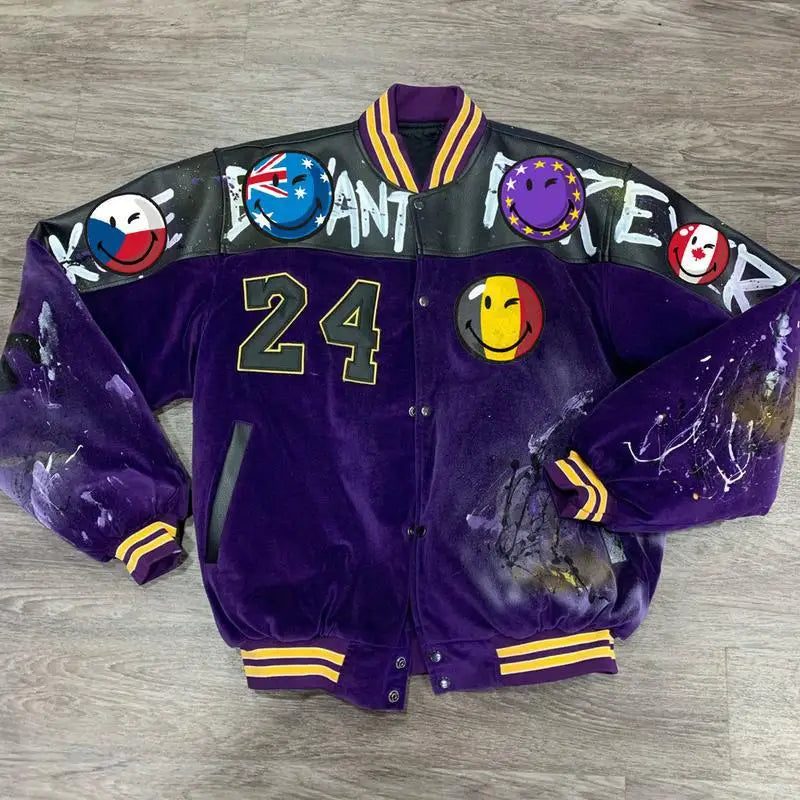 2026 Temu Men's Clothing Daily Work Sport Animal Pattern Slim Fit Double Button Velvet Rabbit Fur Lined Coat for All Seasons