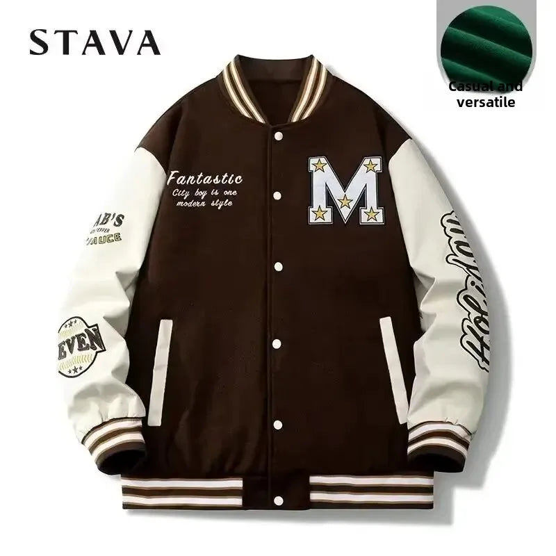 Couples Baseball Jacket Outerwear Men's Casual Style Spring Autumn Winter New Trendy Loose Fit Chinese Brand Male Topwear