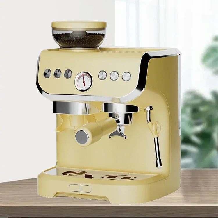 Factory Price Wholesale Semi Auto Cappuccino and Espresso Coffee Machines Makers with Grinder Accessories
