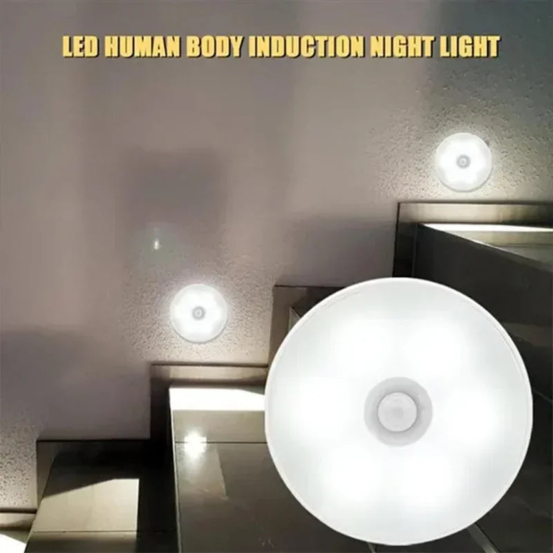 Motion Sensor LED Night Light USB Rechargeable Night Lamp For Kitchen Cabinet Wardrobe Lamp Staircase Wireless Closet Light