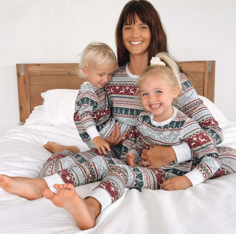 Family Christmas Matching Pajamas Set Xmas Adult Kids Mother And Daughter Father Son Sleepwear Baby Family Look Outfits