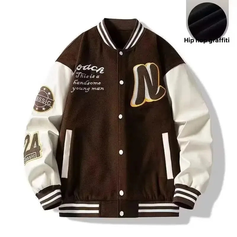 Couples Baseball Jacket Outerwear Men's Casual Style Spring Autumn Winter New Trendy Loose Fit Chinese Brand Male Topwear