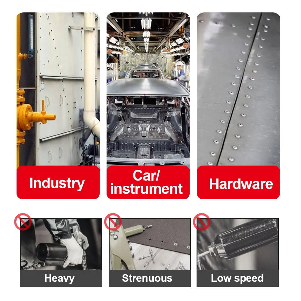 ONEVAN Akku-Nietpistole mit bürstenlosem Motor, 2,4–5,0 mm Bohrer, automatischer Nietmuttern-Nutzgerät, kompatibel mit Makita-Akkus