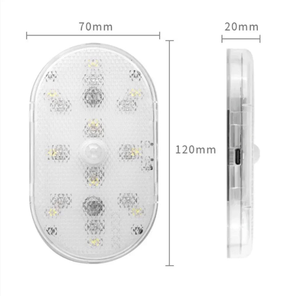 Motion Sensor Led Light USB Rechargeable Automatic Induction Sensing Light Wireless Foot Lamp for Car Trunk Door