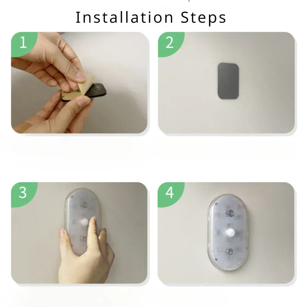 Motion Sensor Led Light USB Rechargeable Automatic Induction Sensing Light Wireless Foot Lamp for Car Trunk Door