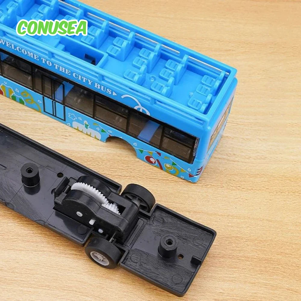 Alloy Car 15Cm Bus Model Diecast Double-Decker Pull Back Vehicle Children's Toy Car Bus Toy Car for Boys Girls Birthday Gifts
