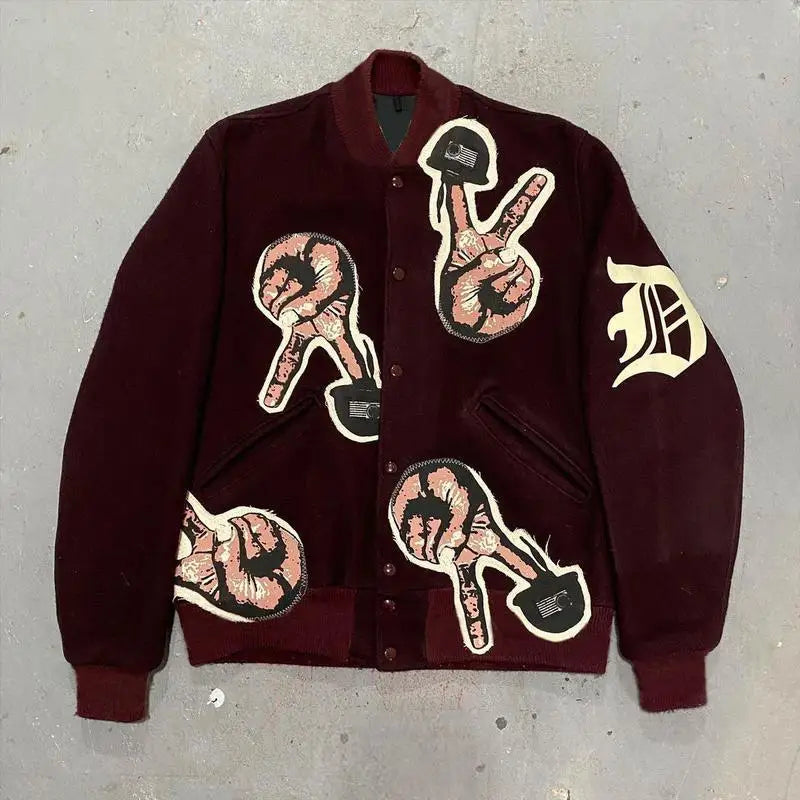 2026 Temu Men's Clothing Daily Work Sport Animal Pattern Slim Fit Double Button Velvet Rabbit Fur Lined Coat for All Seasons