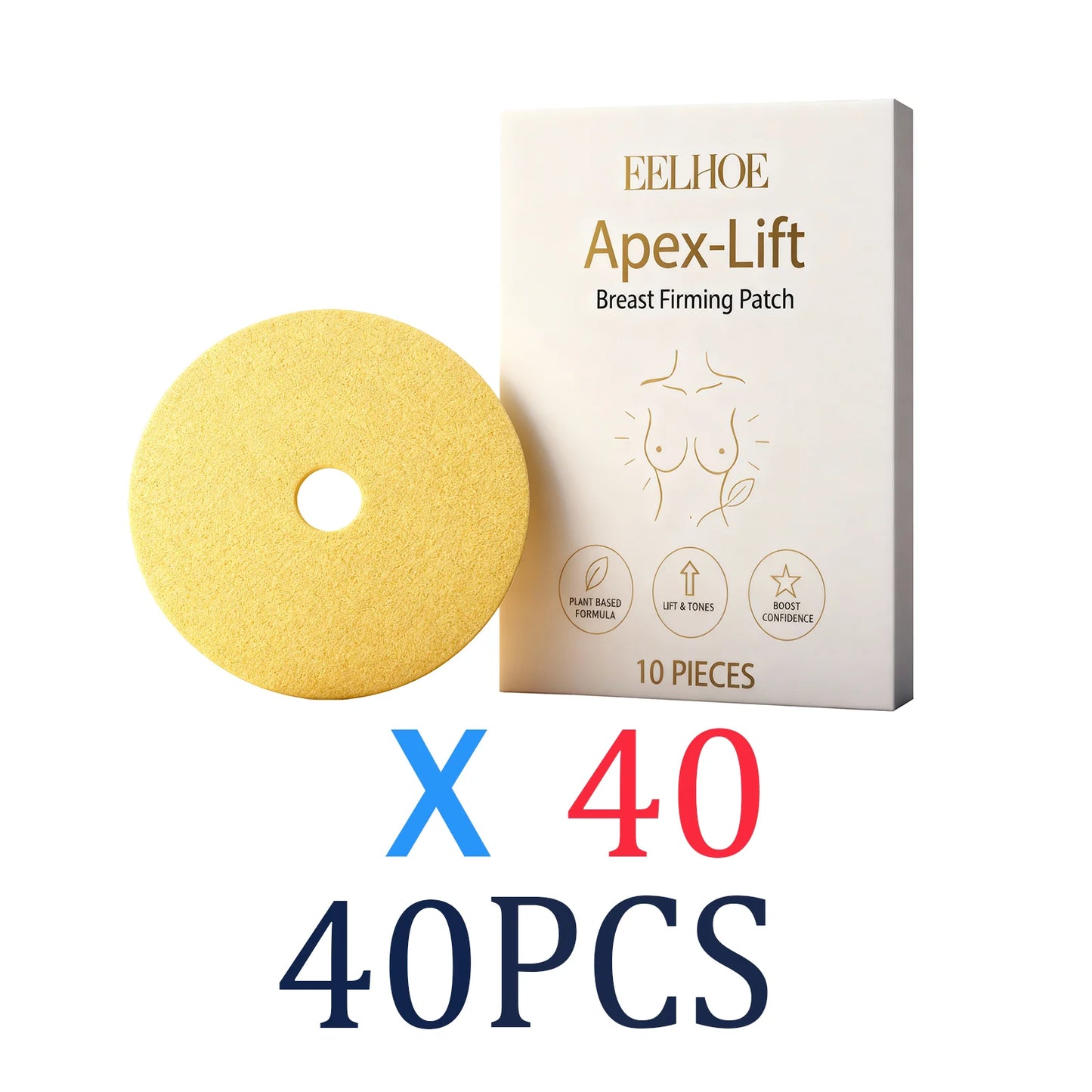 10 Pcs Breast Lifting Patch Firming & Shaping Skin Care Hydrolyzed Collagen Infused Invisible & Comfortable Wear for Women