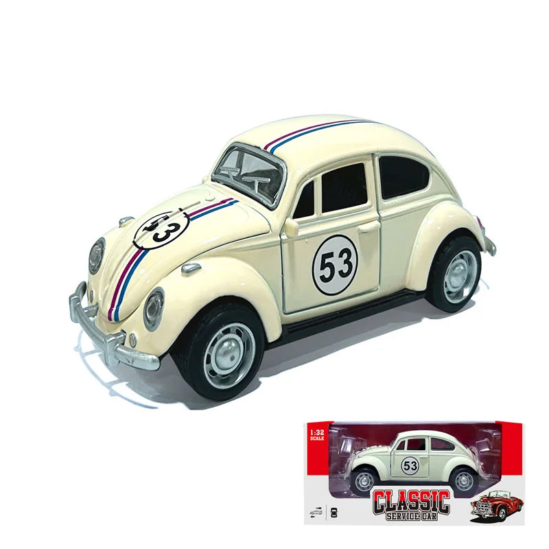 1:32 Mini Käfer Legierung Auto Druckguss Pull Back Metall Klassische Spielzeug Fahrzeuge Simulation Sammlung Geschenke Spielzeug für Jungen