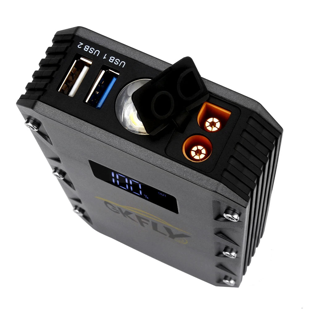 جهاز تشغيل السيارة GKFLY 3000A، جهاز تشغيل 12 فولت، بنك طاقة، شاحن معزز لبطارية السيارة، مناسب لسيارات البنزين والديزل
