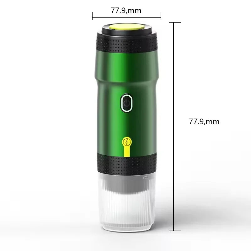 Electric Portable Coffee Machine Portable Italian Espresso Machine for Car & Home 3-in-1 Capsule Powder Travel Coffee Maker