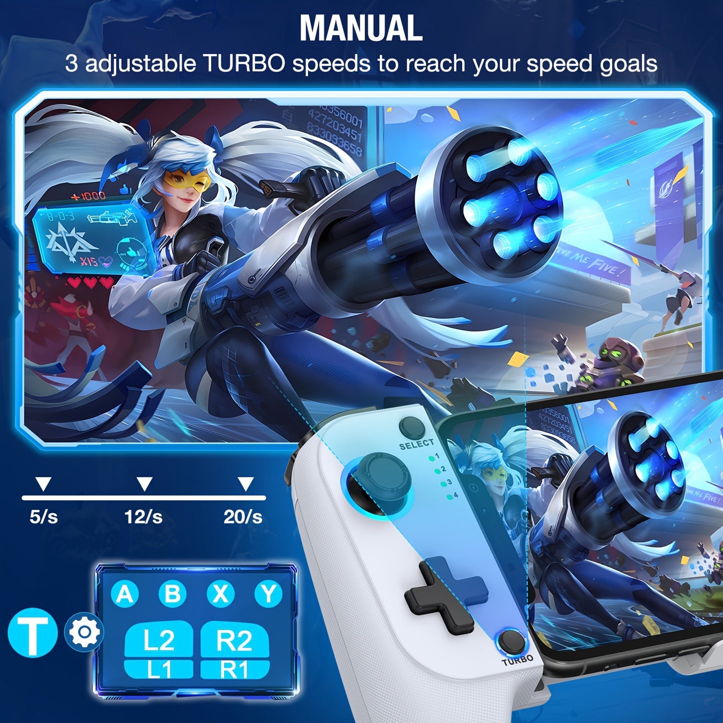 [Xbox Game Pass, Wireless Gamepad] Xbox Game Pass Ultimate Wireless Gamepad - Mobile Gaming Controller for Android/iPhone - White